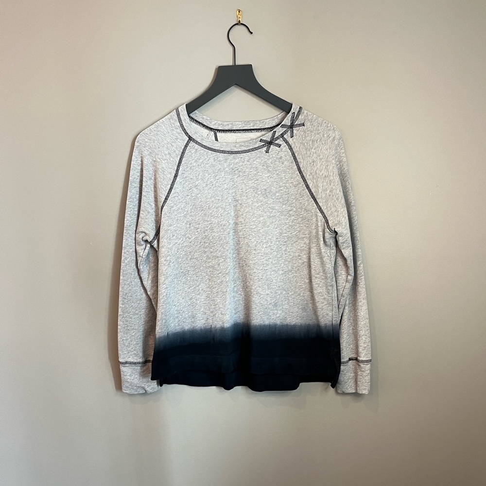 NIC+ZOE Gray and Black Ombre Sweatshirt